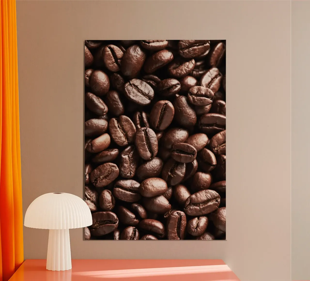 Poster con chicchi di caffè alluminio dibond da Kelly shop