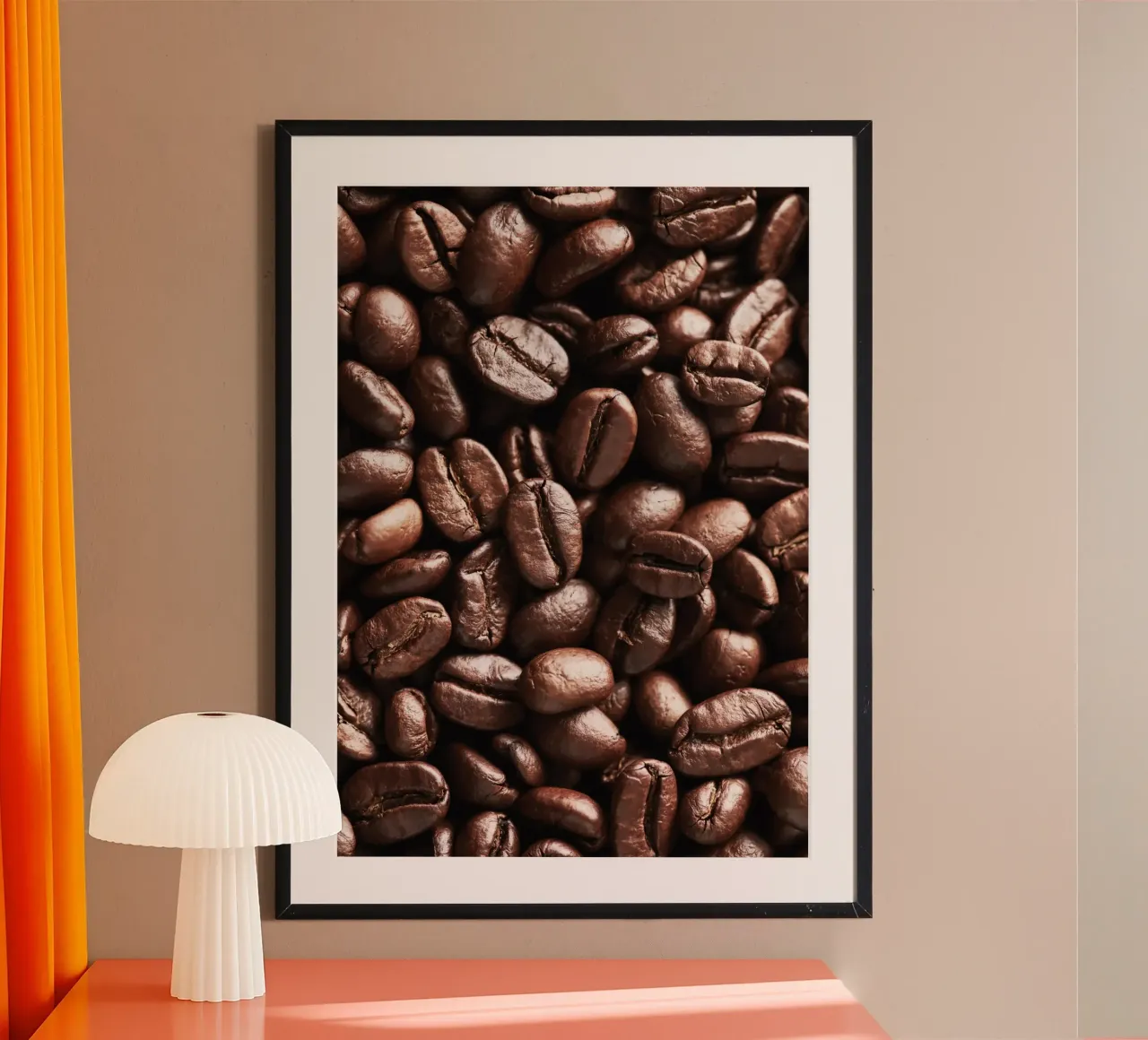 Poster con chicchi di caffè carta hahnemühle da Kelly shop