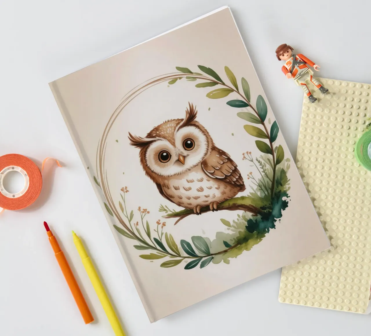 Ella the Little Owl notebook by Klitzeklein