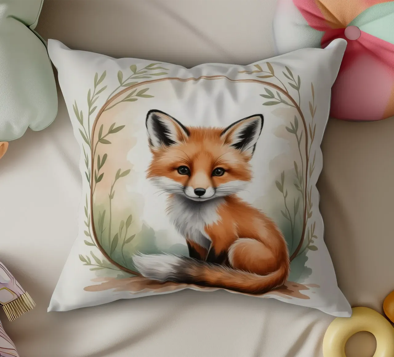 Finn the little Fox Kissen von Klitzeklein