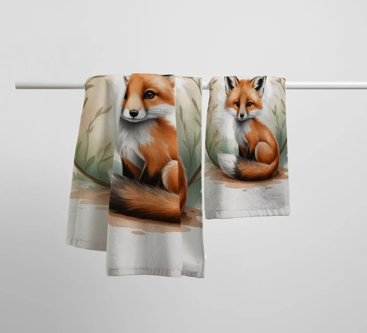 Finn the little Fox asciugamano da bagno da Klitzeklein