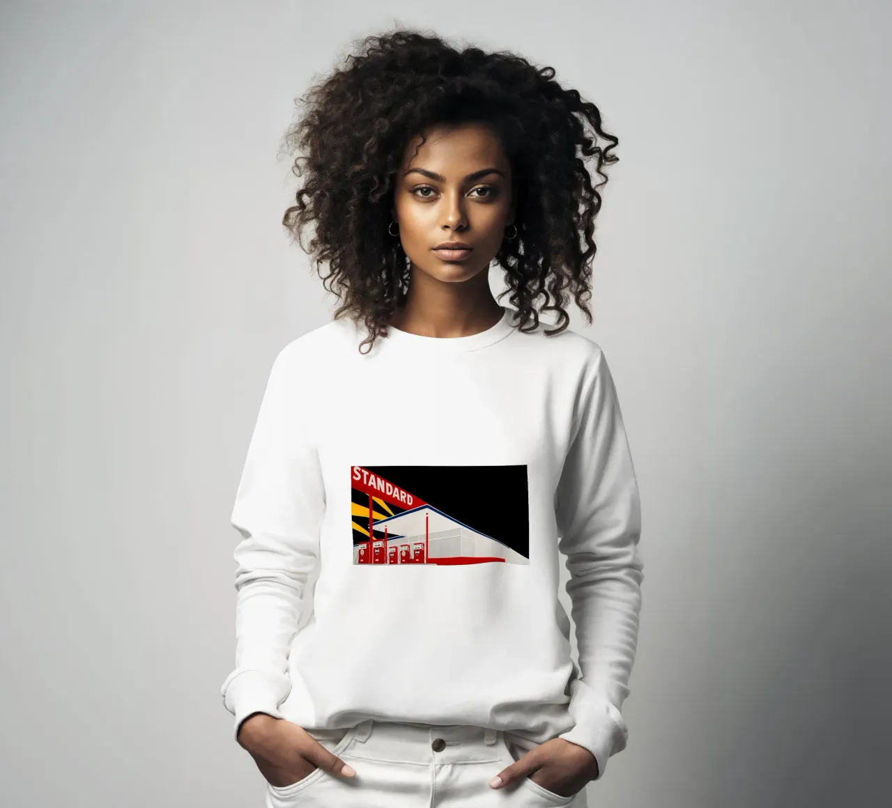 Ed Ruscha Standard Station Amarilo Texas sweatshirt by Marcobarshop