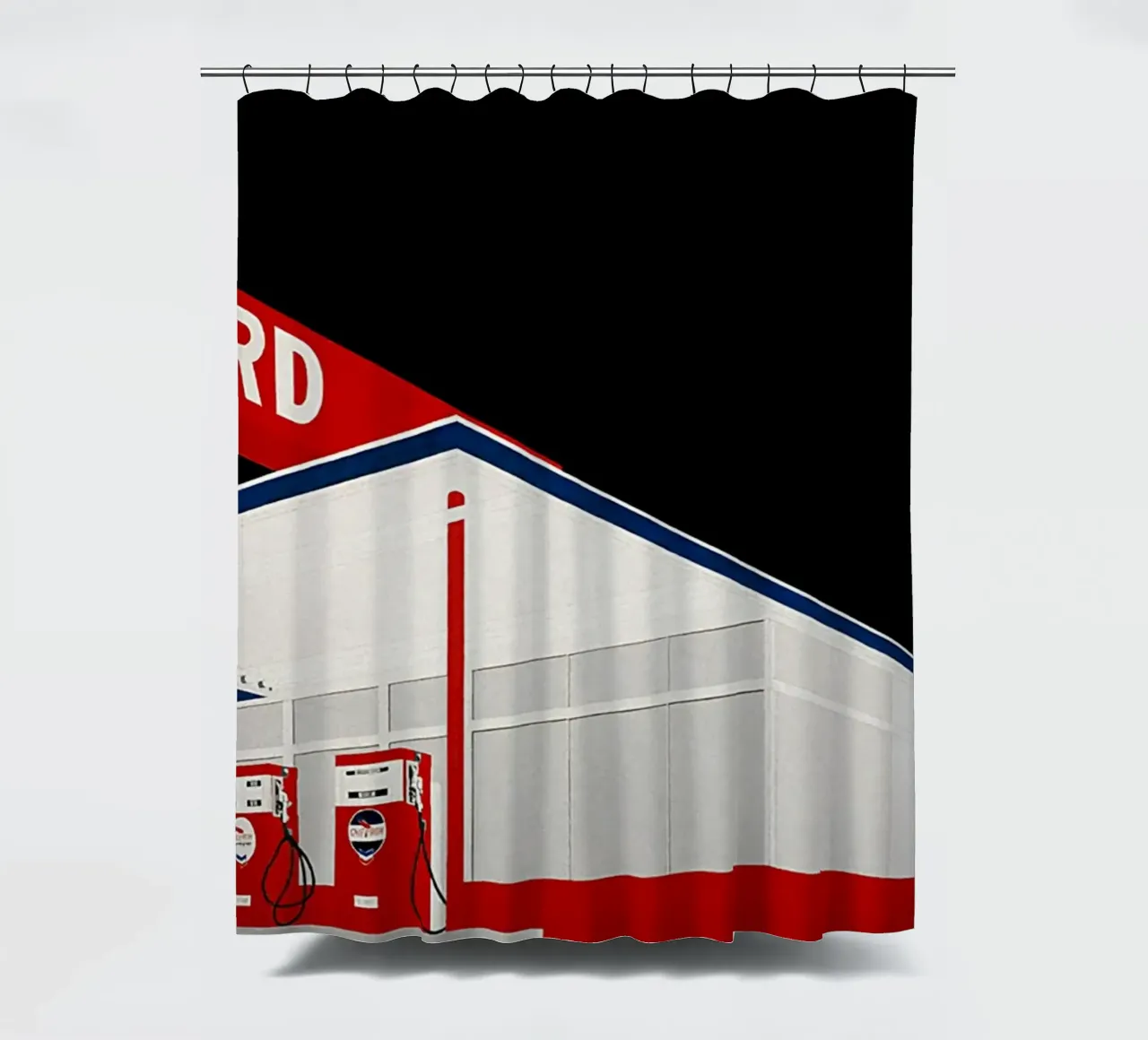 Ed Ruscha Standard Station Amarilo Texas shower curtain by Marcobarshop