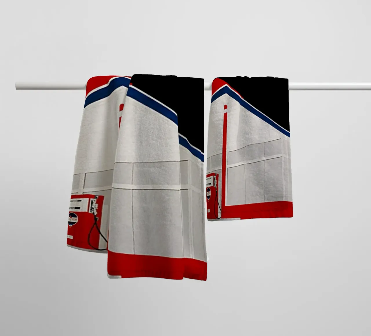 Ed Ruscha Stazione standard di Amarilo Texas asciugamano da bagno da Marcobarshop