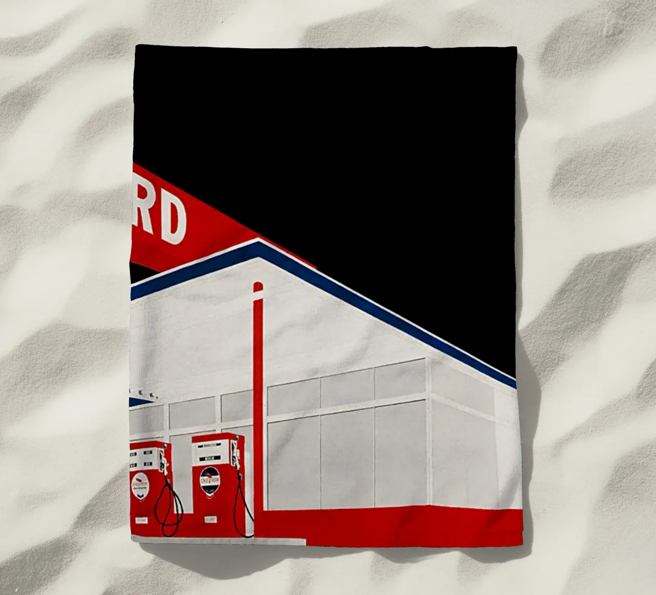 Ed Ruscha Stazione standard di Amarilo Texas telo mare da Marcobarshop