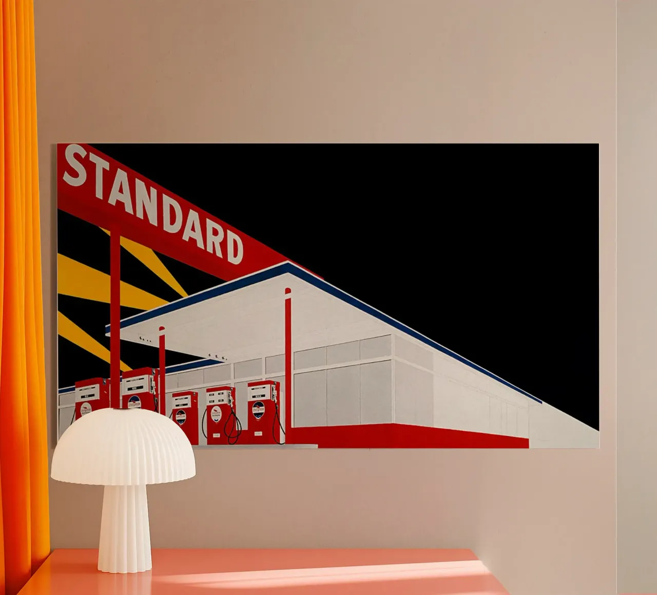 Ed Ruscha Stazione standard di Amarilo Texas plexiglass da Marcobarshop
