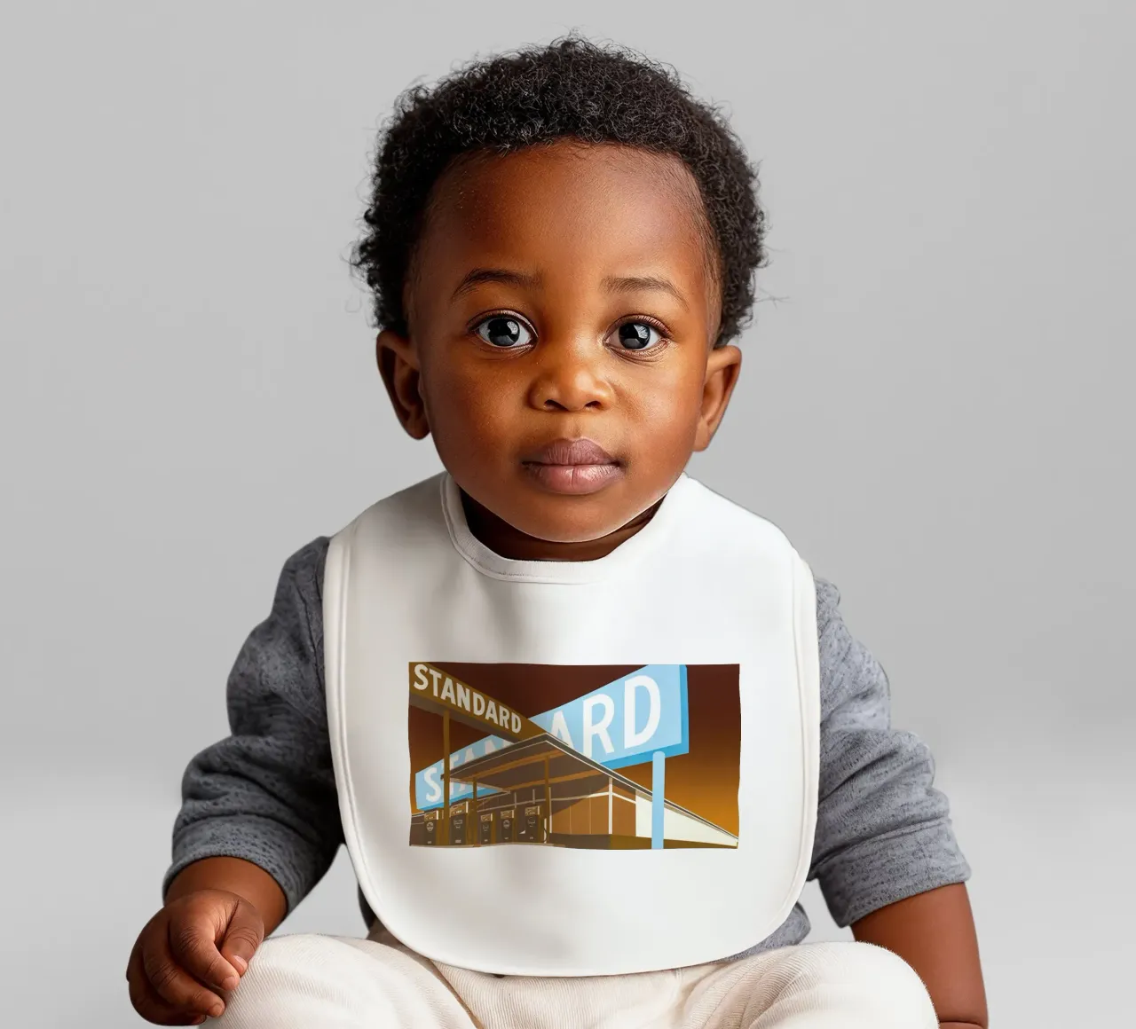 Ed Ruscha Doppio standard bavaglino da Marcobarshop