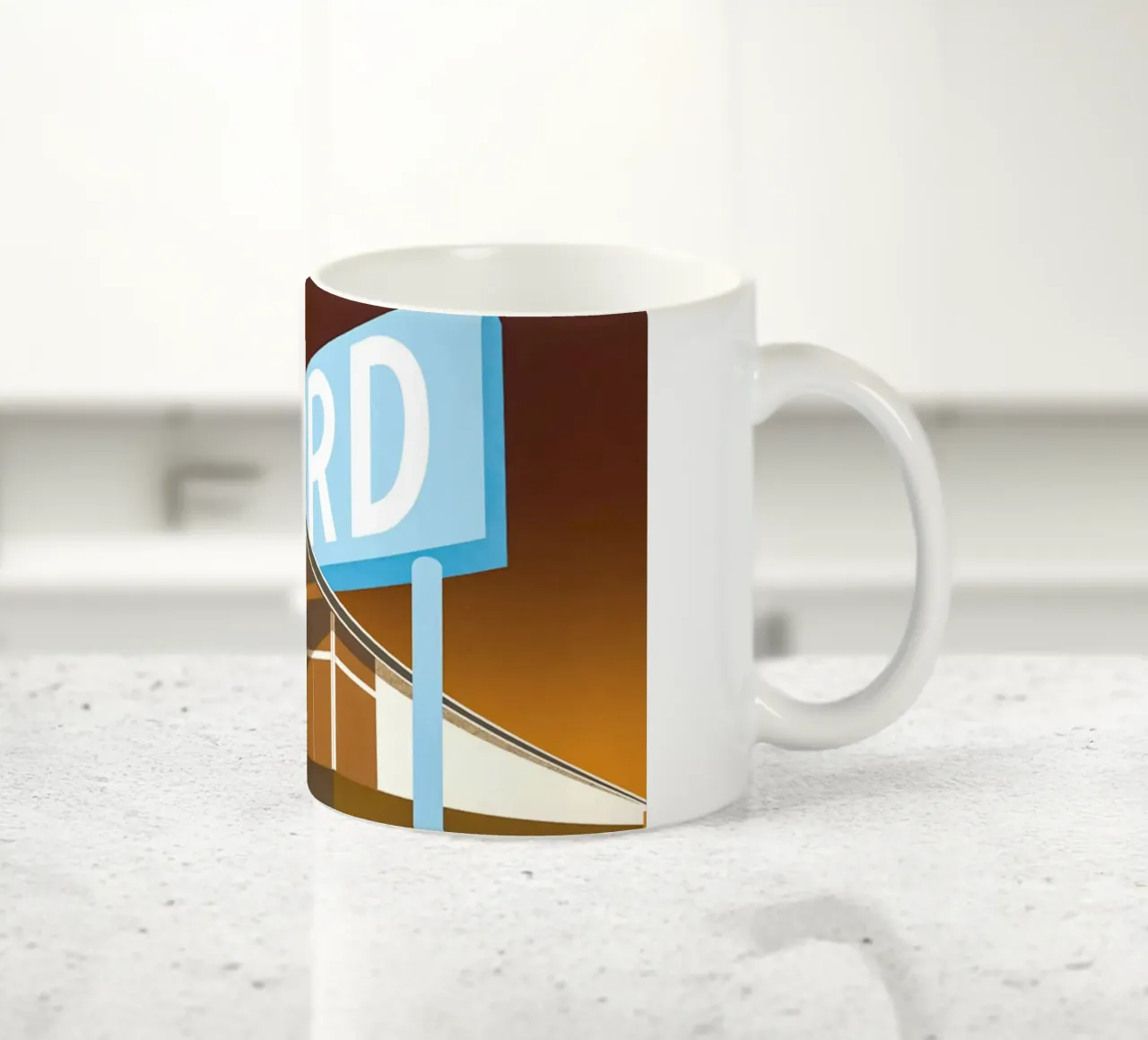 Ed Ruscha Doppio standard tazza in ceramica da Marcobarshop