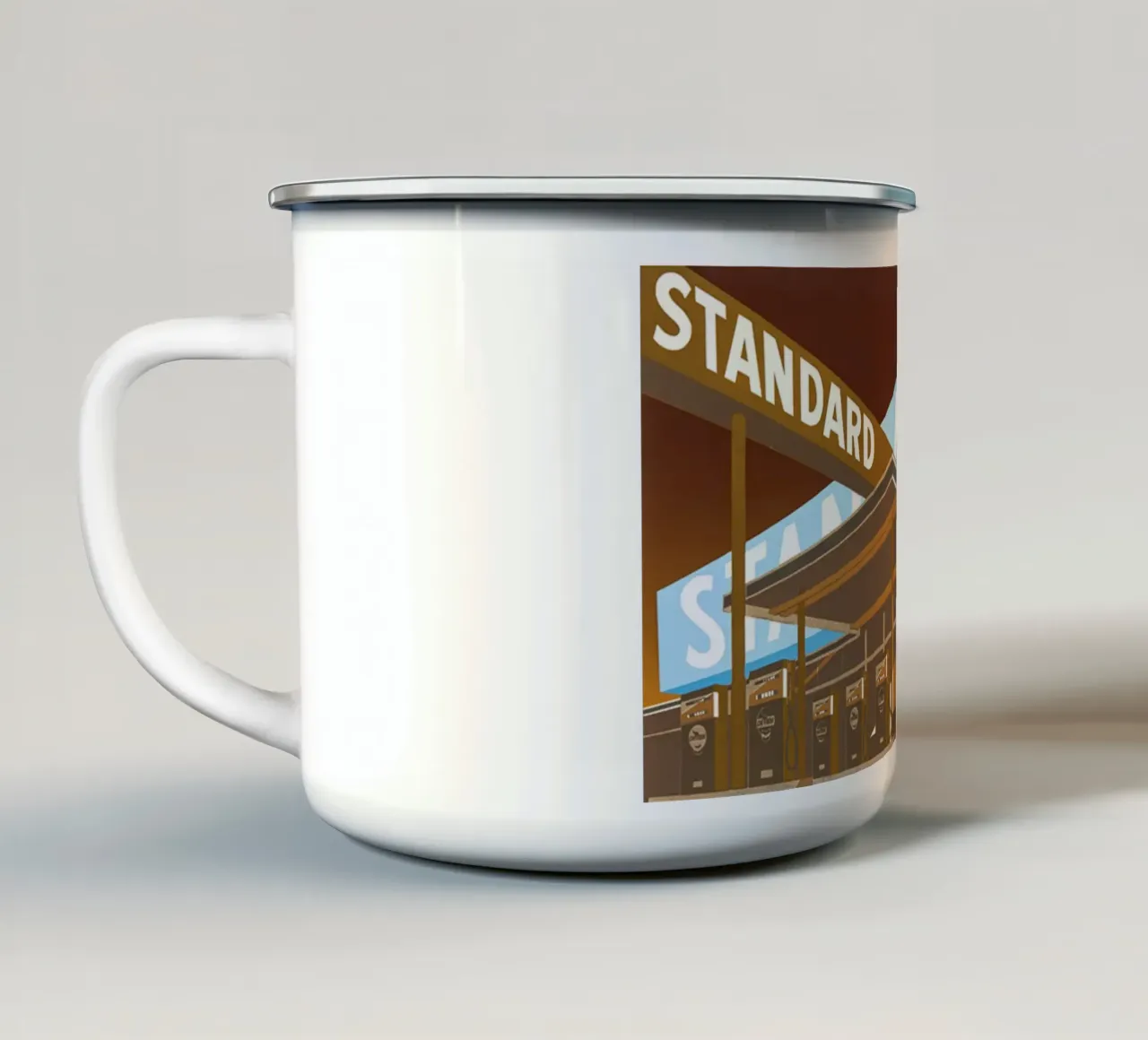 Ed Ruscha Doppio standard tazza in smalto da Marcobarshop