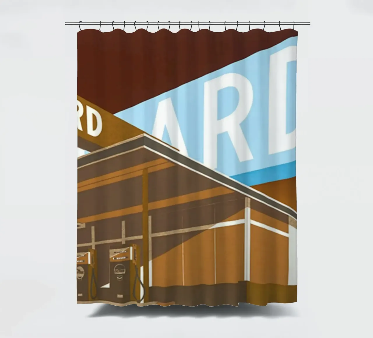 Ed Ruscha Doppio standard tenda da doccia da Marcobarshop