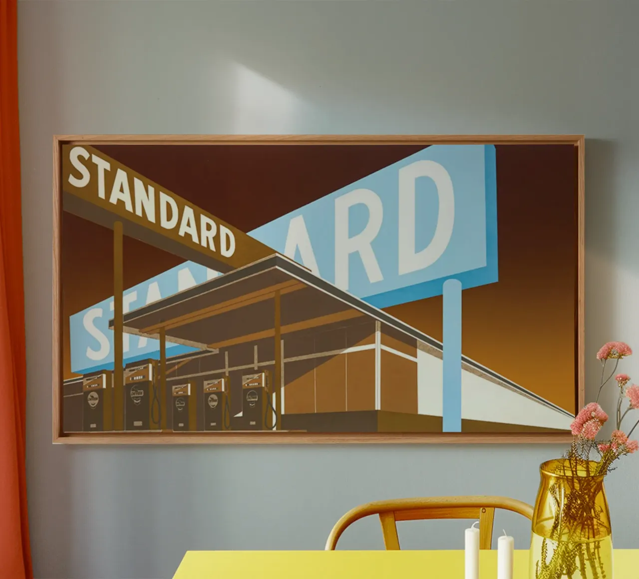 Ed Ruscha Doppio standard tela da Marcobarshop