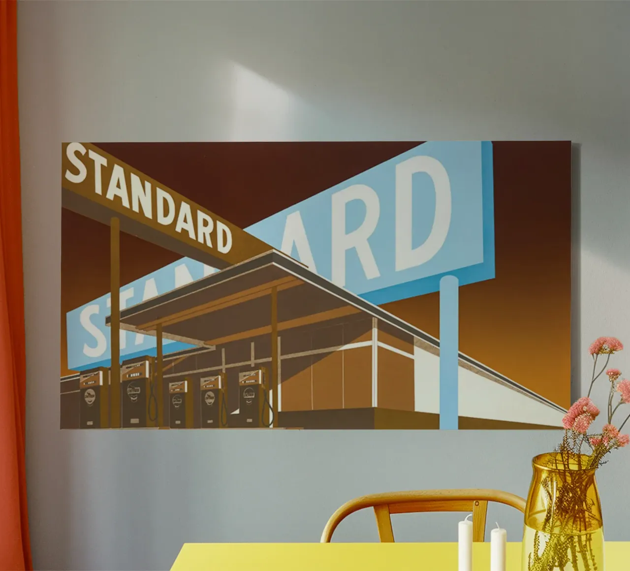 Ed Ruscha Doppio standard tela da Marcobarshop