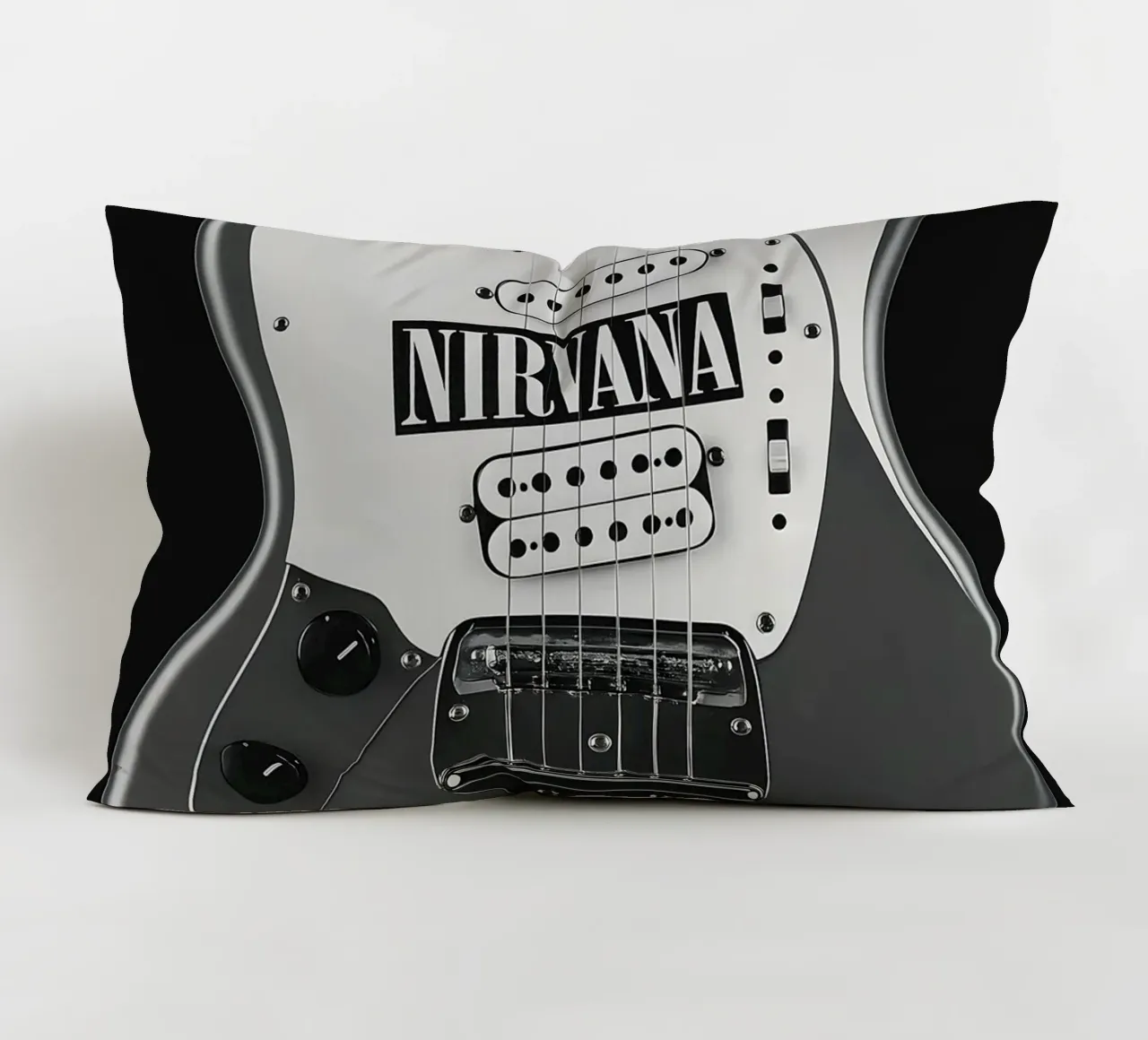 Nirvana - Guitar Fabric Poster decorative cushion by DGUnder