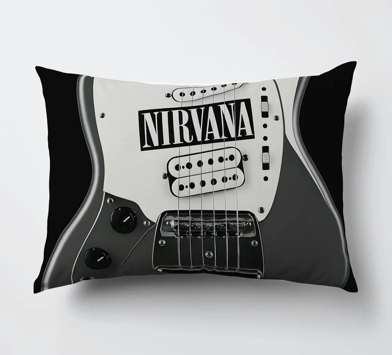 Nirvana - Guitar Fabric Poster decorative cushion by DGUnder