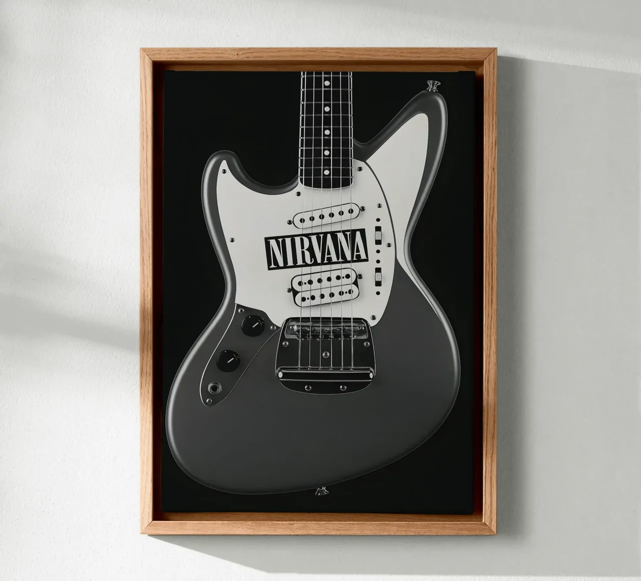 Nirvana - Guitar Fabric Poster tela con Cornice a cassetta da DGUnder