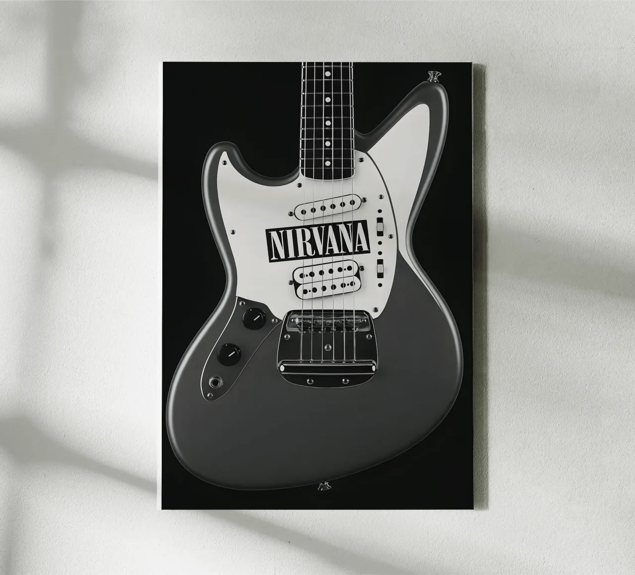 Nirvana - Guitar Fabric Poster tela con Cornice a cassetta da DGUnder