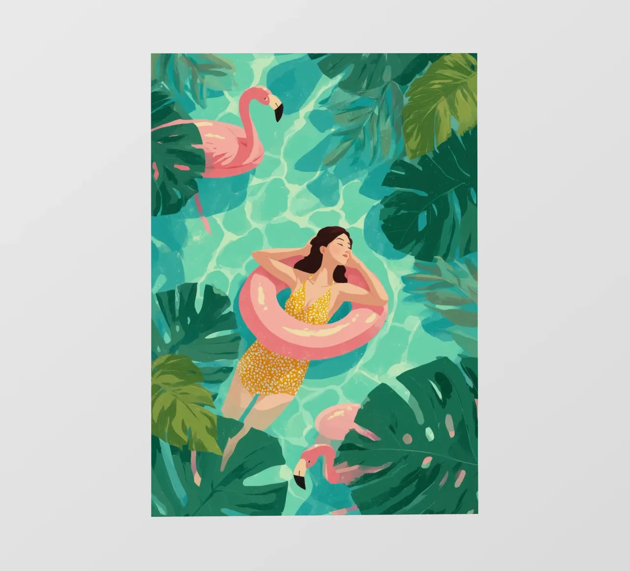 Flamingo Dreams I telo in pvc da Clara August