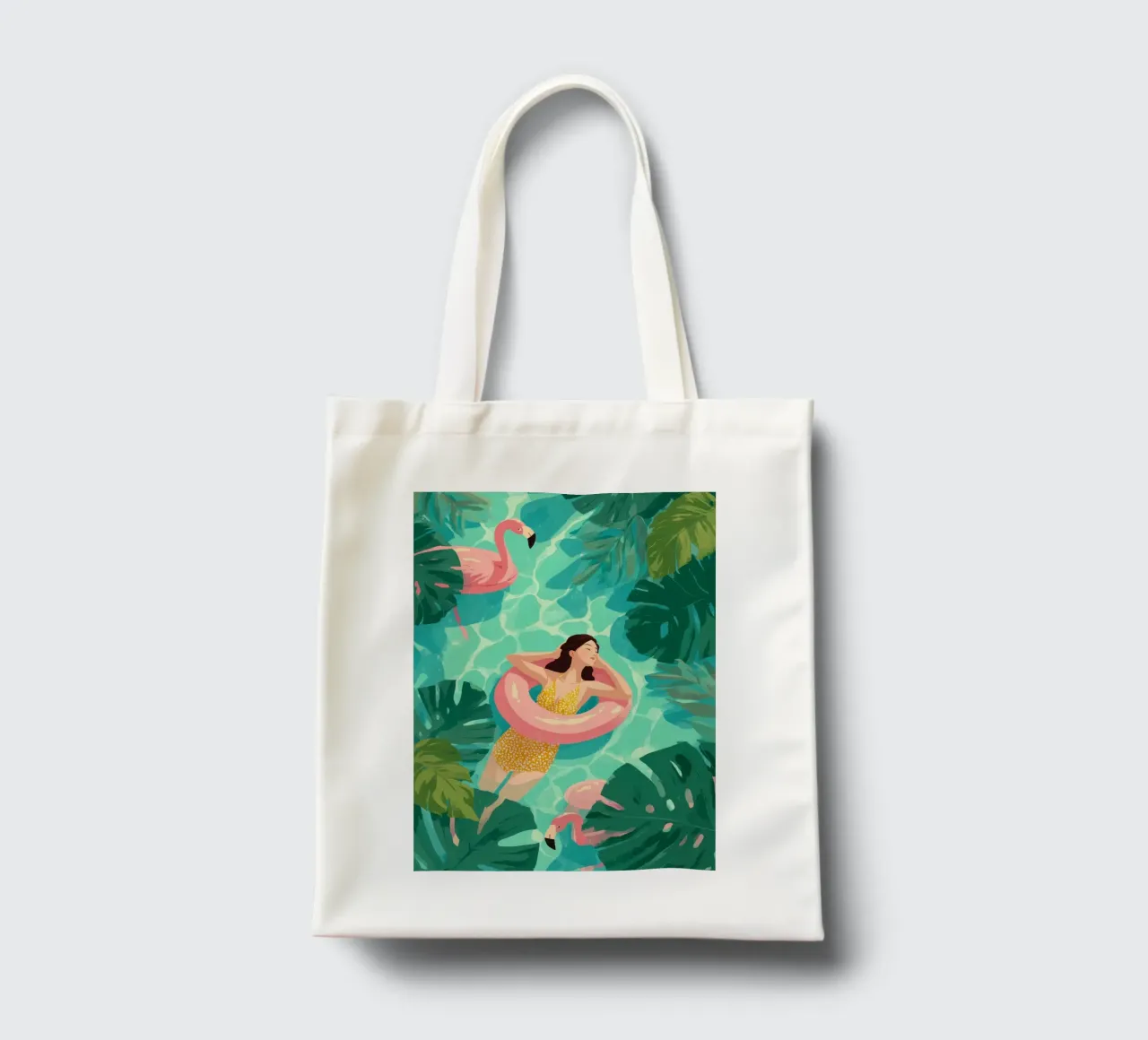 Flamingo Dreams I borsa in juta da Clara August