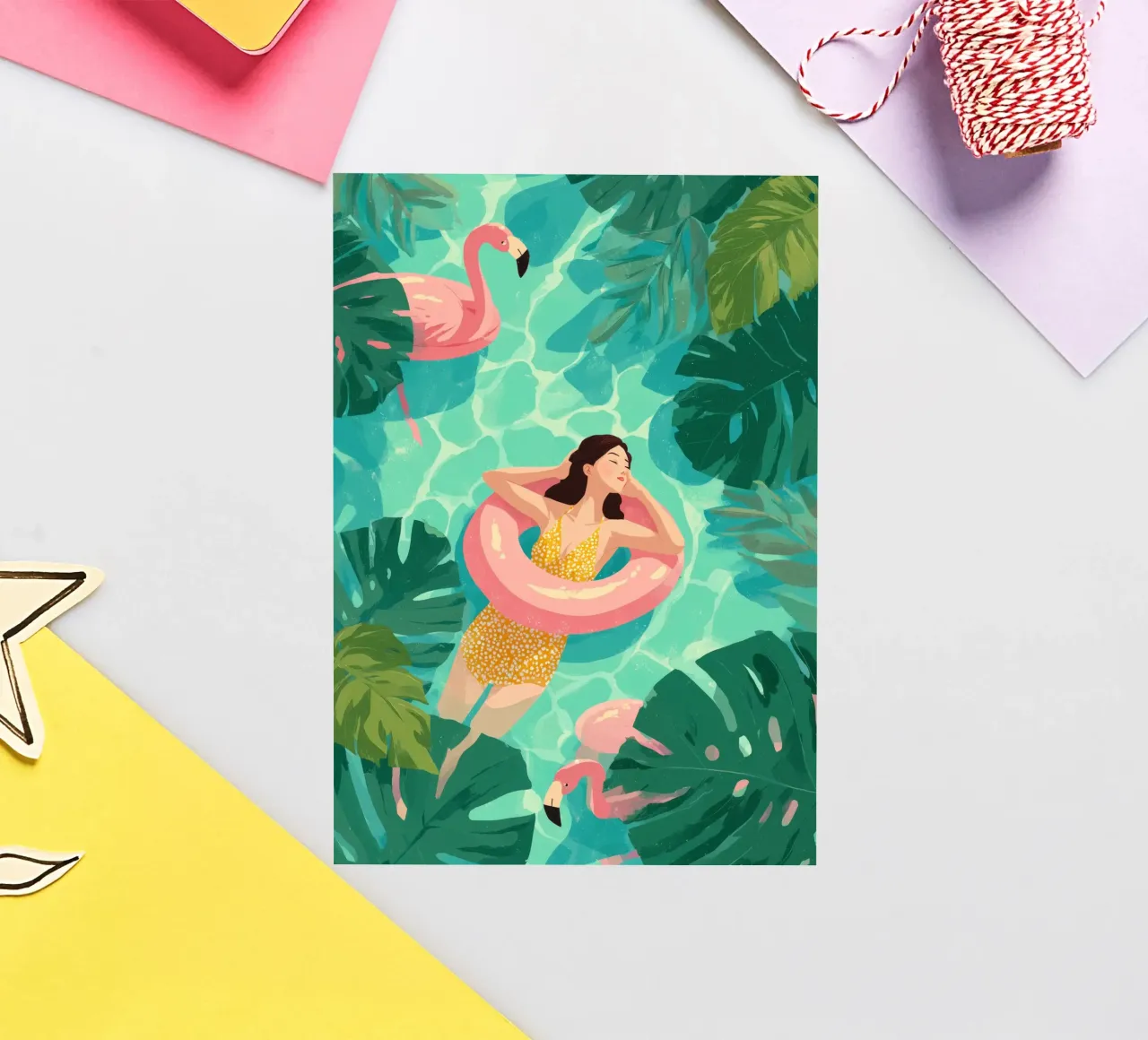 Flamingo Dreams I sticker by Clara August