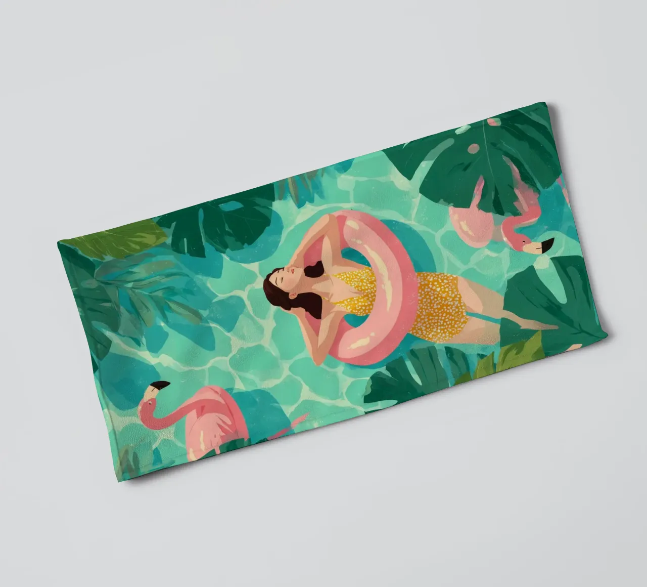 Flamingo Dreams I Handtuch von Clara August