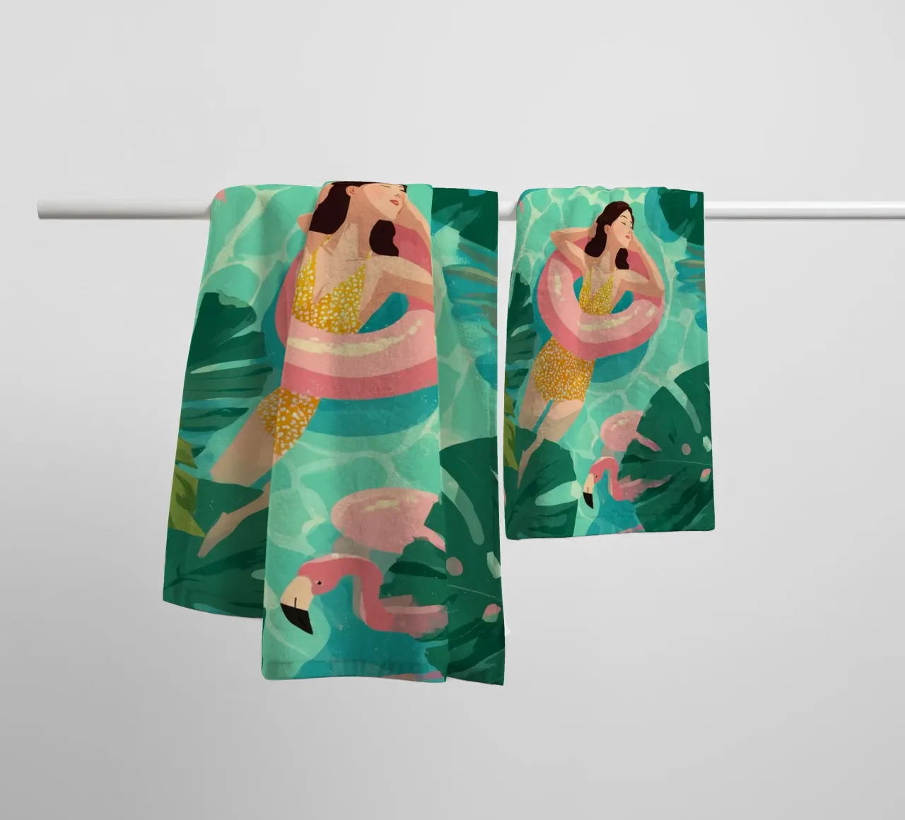 Flamingo Dreams I Handtuch von Clara August