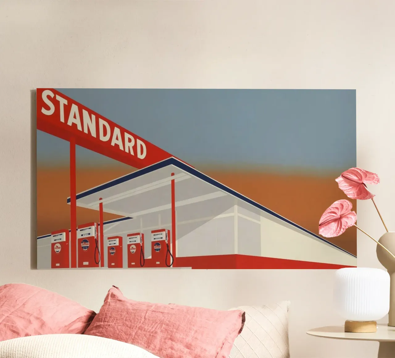 Ed Ruscha Standard Station canvas by Marcobarshop