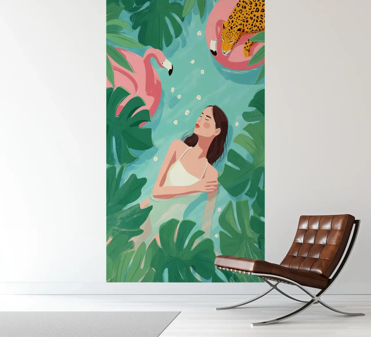 Flamingo Dreams II Fototapete von Clara August