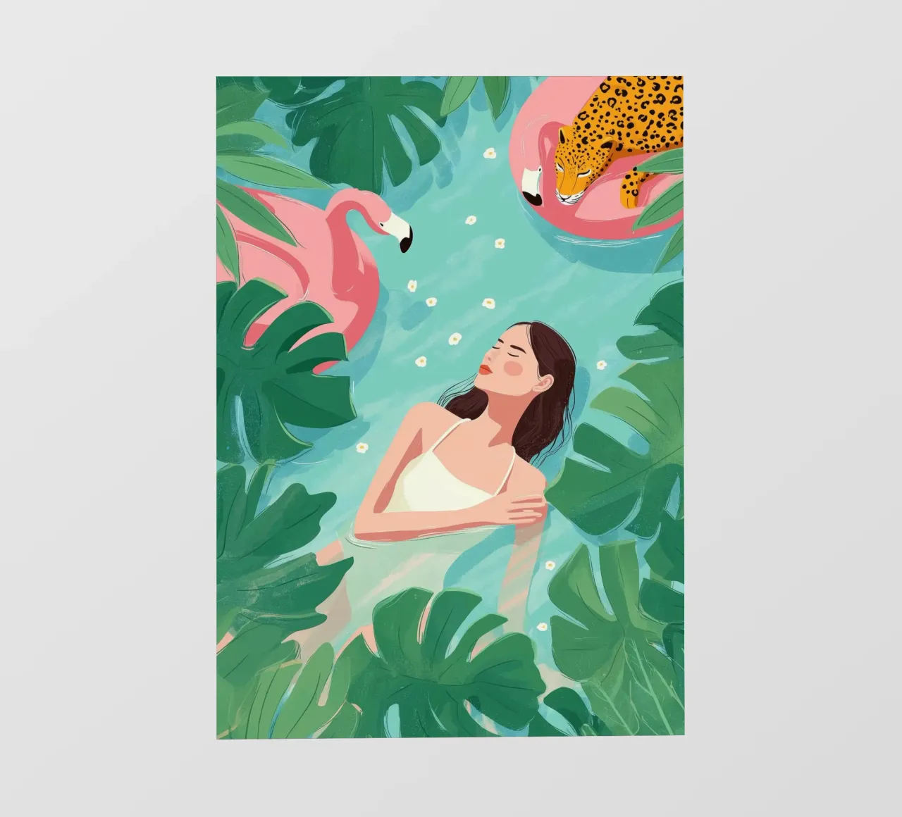 Flamingo Dreams II Fototapete von Clara August