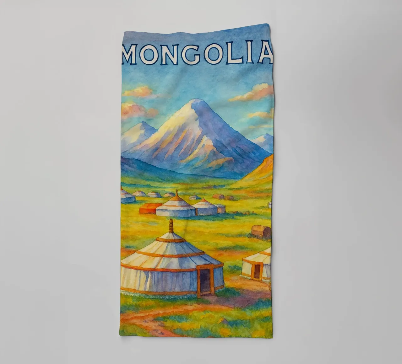 Mongolei Malerei Imagination Handtuch von Diamond