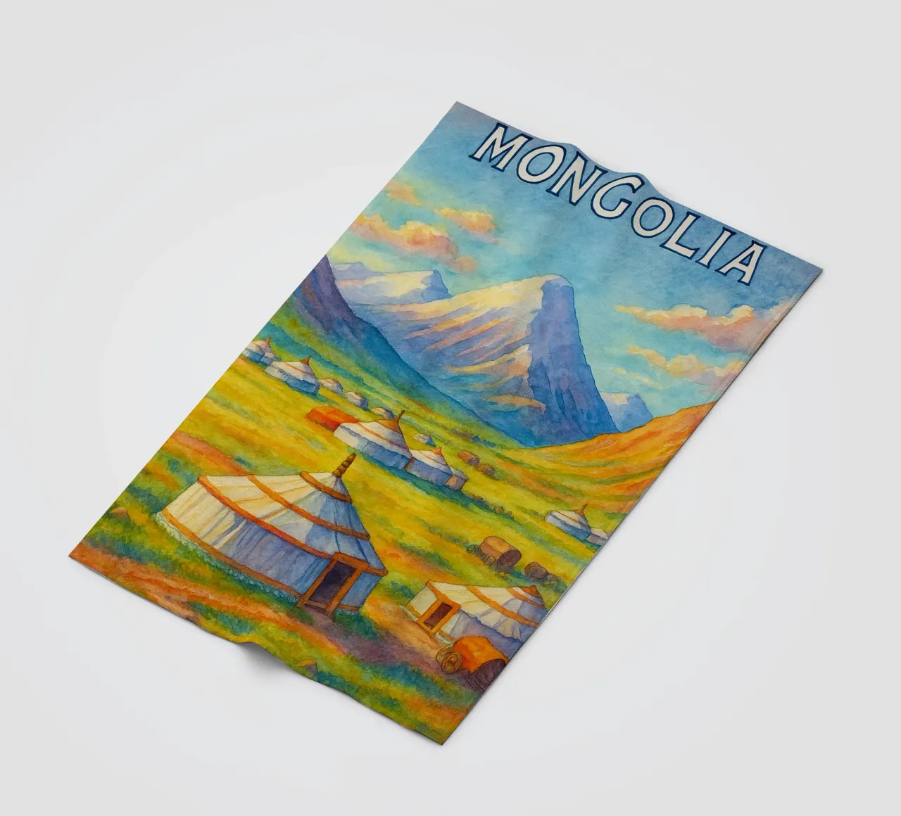 Mongolei Malerei Imagination Fleecedecke von Diamond