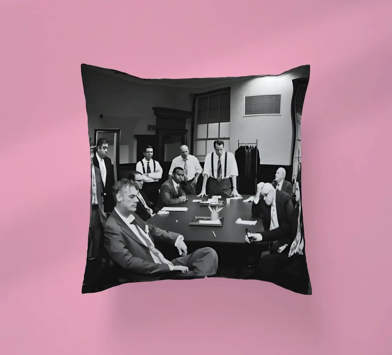 Twelve Angry Men cuscino da Low poly art