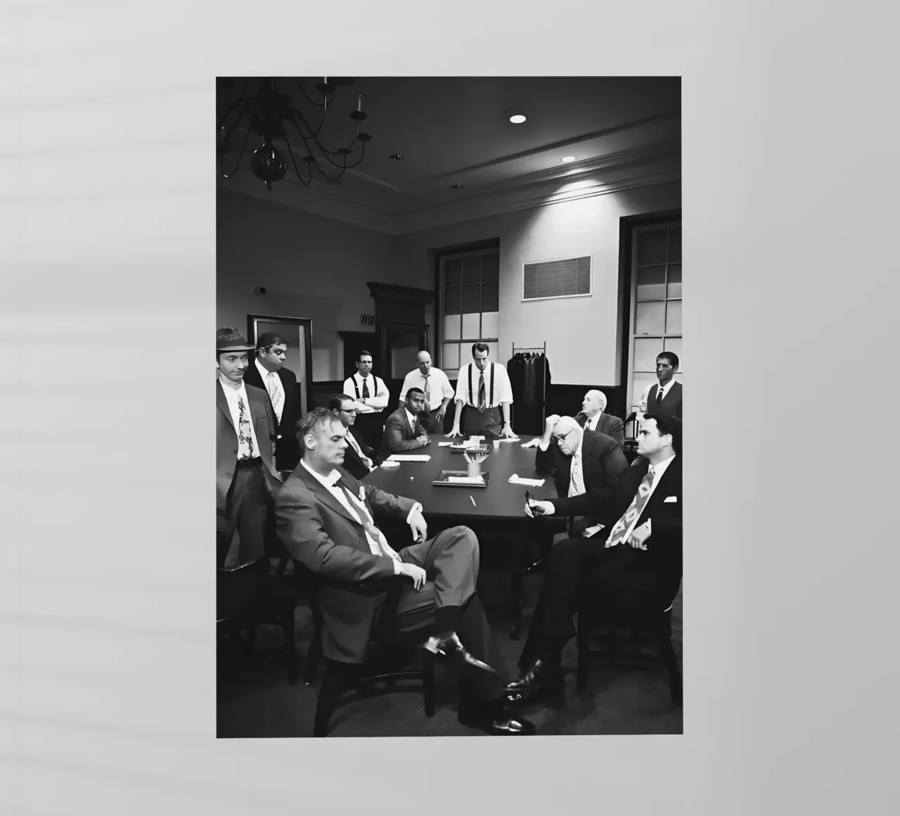 Twelve Angry Men pellicola backlit da Low poly art