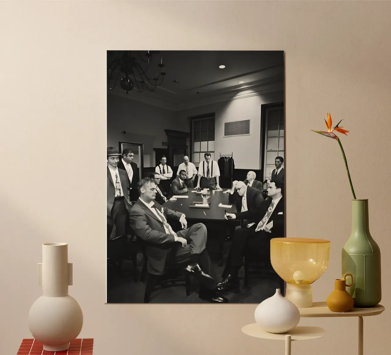 Twelve Angry Men alluminio dibond da Low poly art