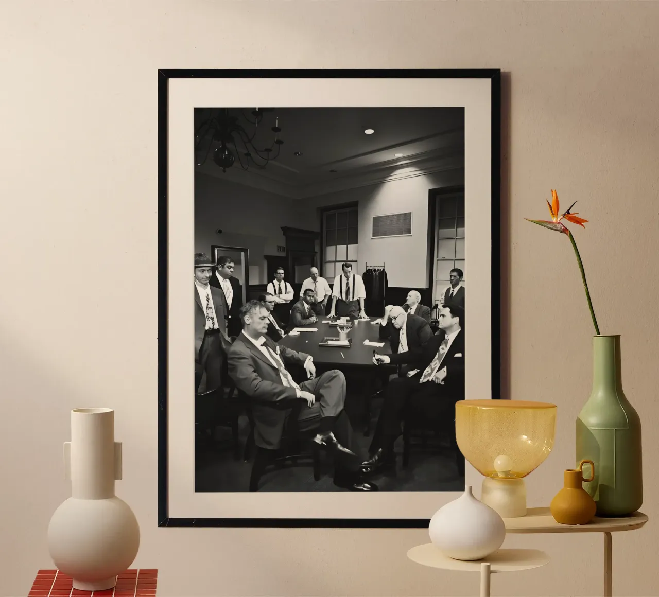Twelve Angry Men carta hahnemühle da Low poly art