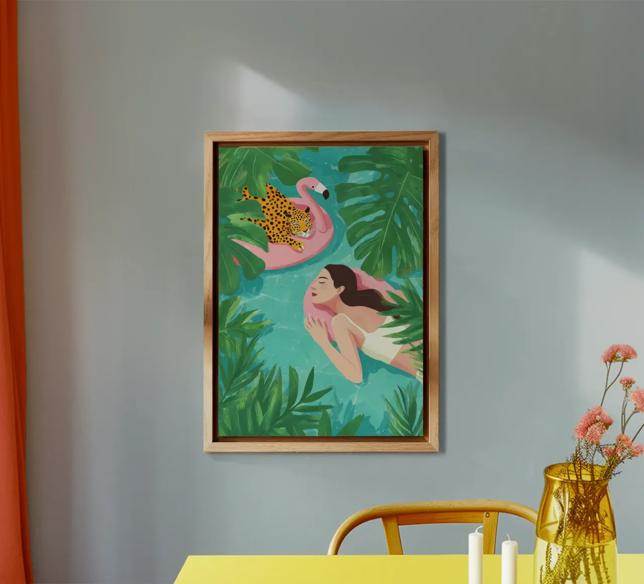 Flamingo Dreams III alluminio dibond da Clara August