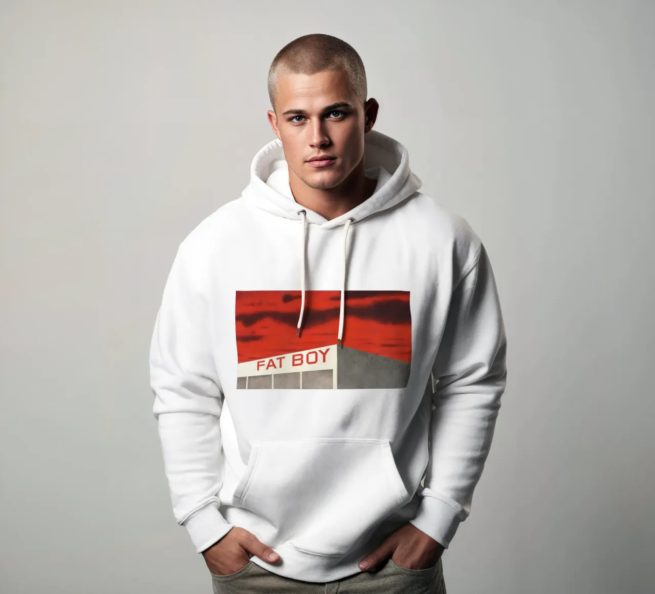 Ed Ruscha Ragazzo grasso Tech-Chem felpa con cappuccio da Marcobarshop