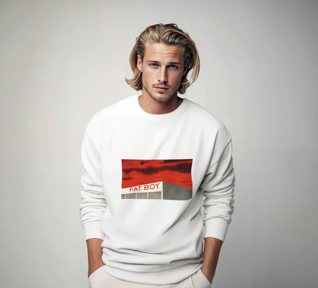 Ed Ruscha Ragazzo grasso Tech-Chem felpa da Marcobarshop