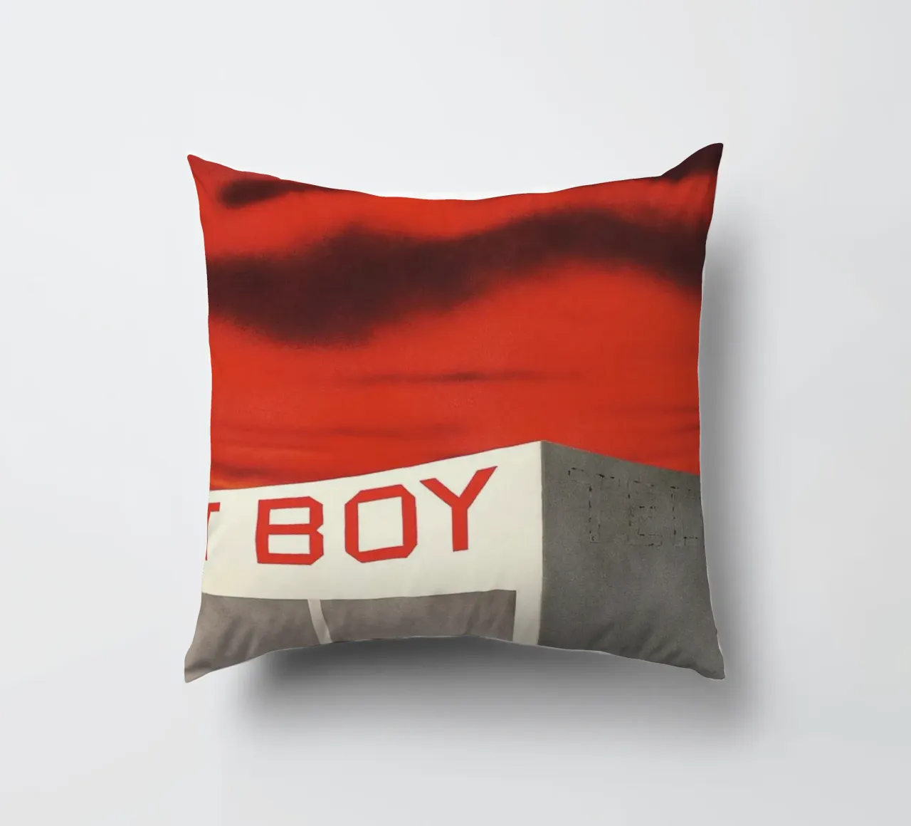 Ed Ruscha Ragazzo grasso Tech-Chem cuscino da Marcobarshop