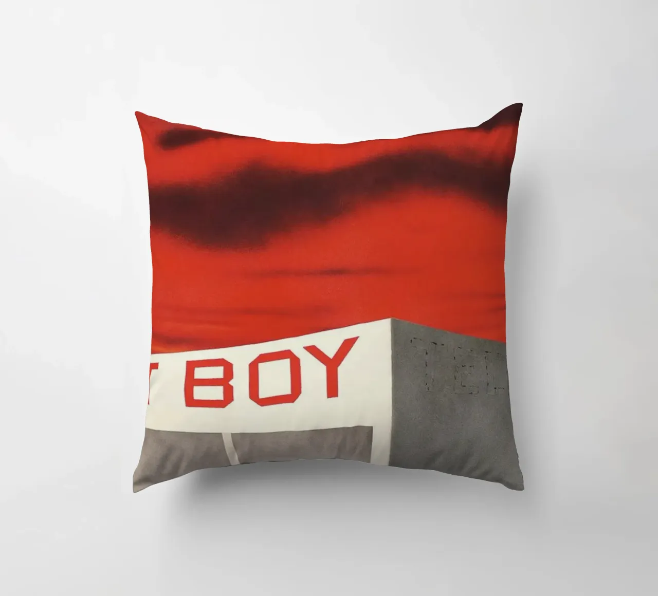 Ed Ruscha Ragazzo grasso Tech-Chem cuscino da Marcobarshop