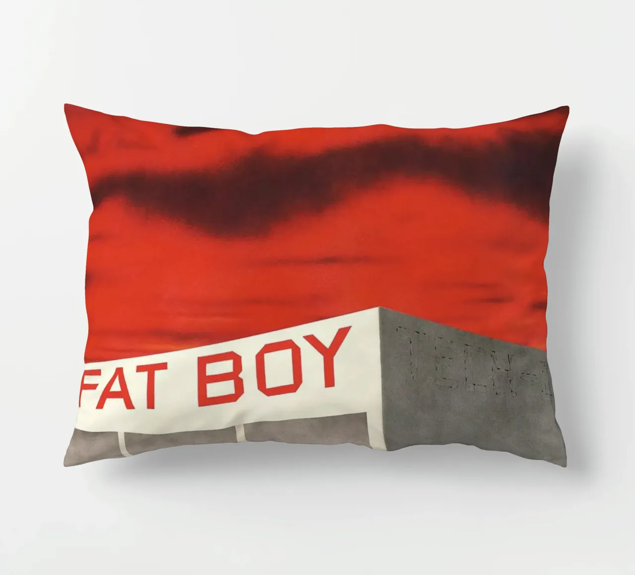 Ed Ruscha Ragazzo grasso Tech-Chem cuscino da Marcobarshop