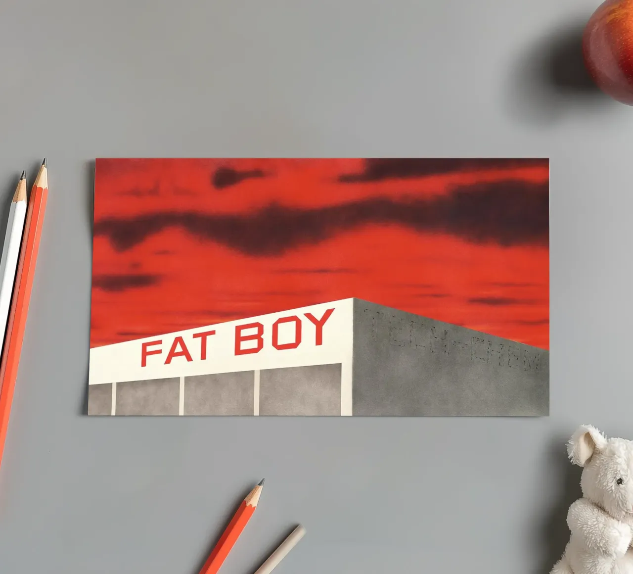 Ed Ruscha Fat Boy Tech-Chem sticker sheet by Marcobarshop