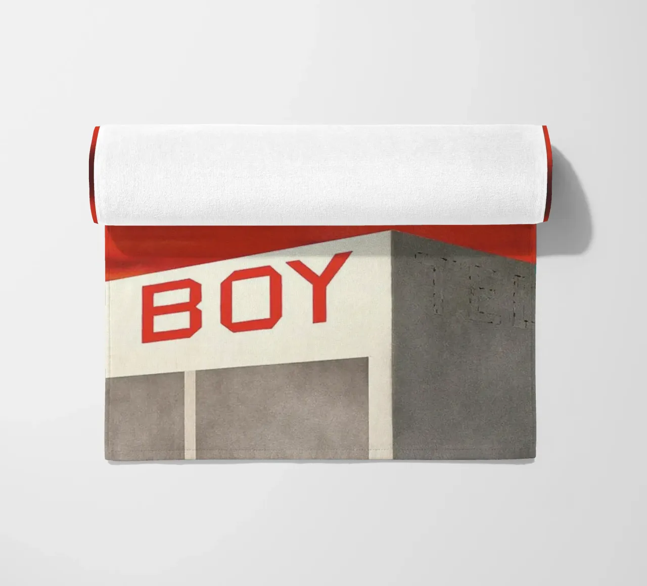 Ed Ruscha Ragazzo grasso Tech-Chem telo mare da Marcobarshop
