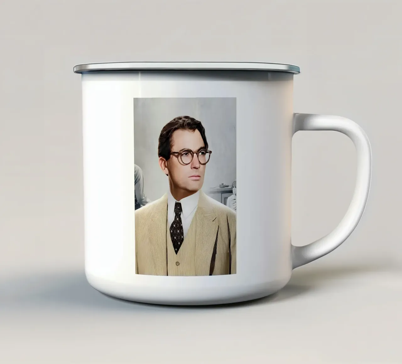 Atticus Finch tazza in smalto da Low poly art