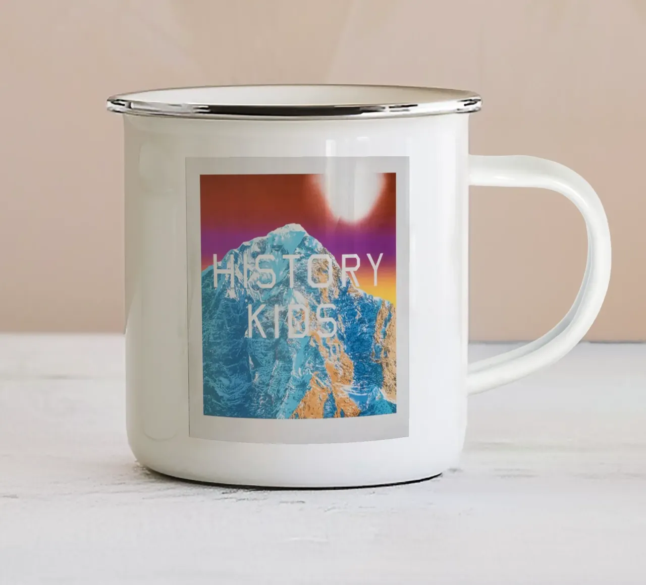 Ed Ruscha Storia dei bambini tazza in smalto da Marcobarshop