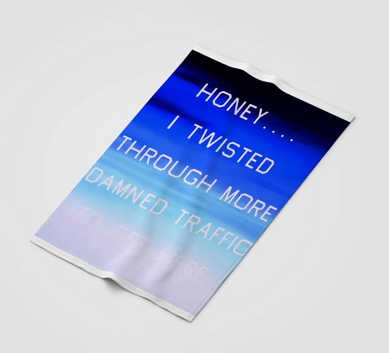 Honey…I Twisted Through More Damn Traffic To Get Here fleece blanket by Marcobarshop