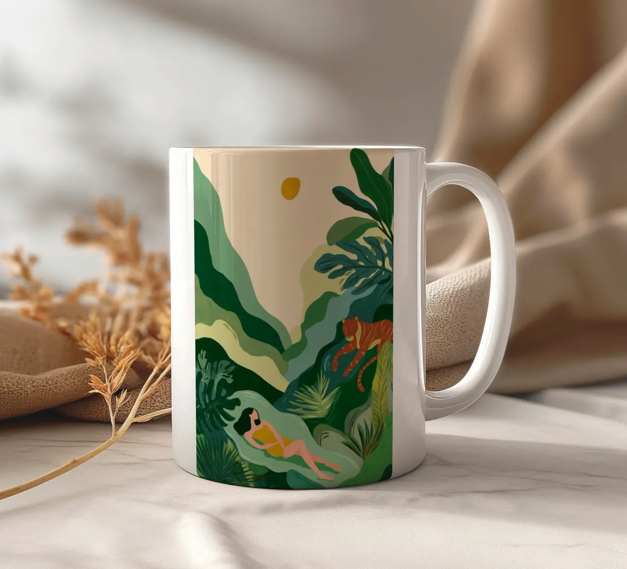 Between Leaves and Dreams tazza in ceramica da Clara August