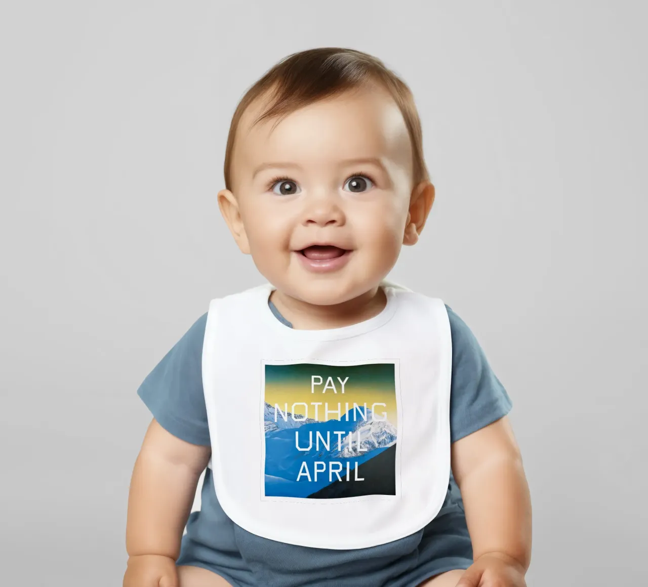 Ed Ruscha Non pagare fino ad aprile bavaglino da Marcobarshop