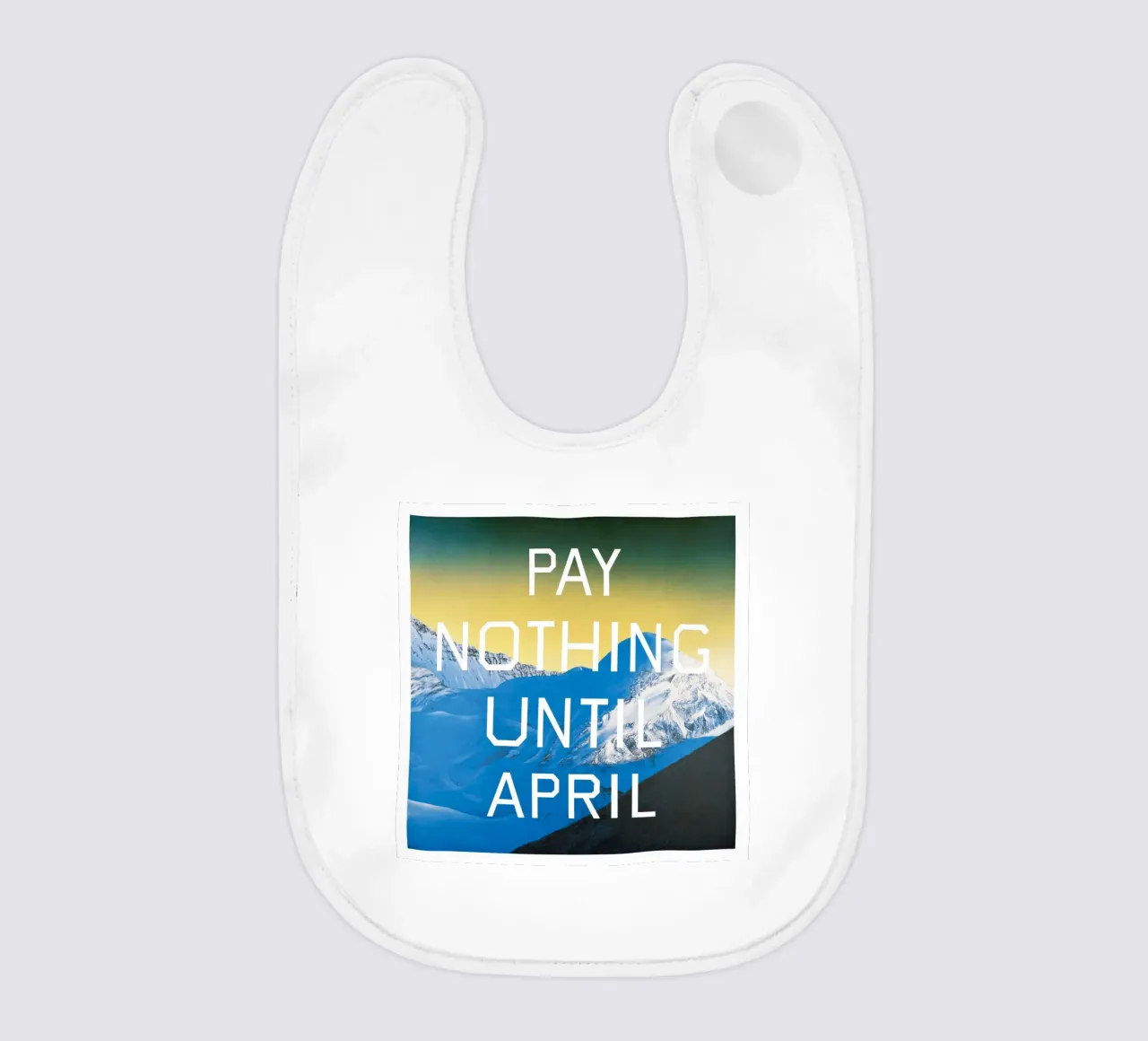 Ed Ruscha Non pagare fino ad aprile bavaglino da Marcobarshop