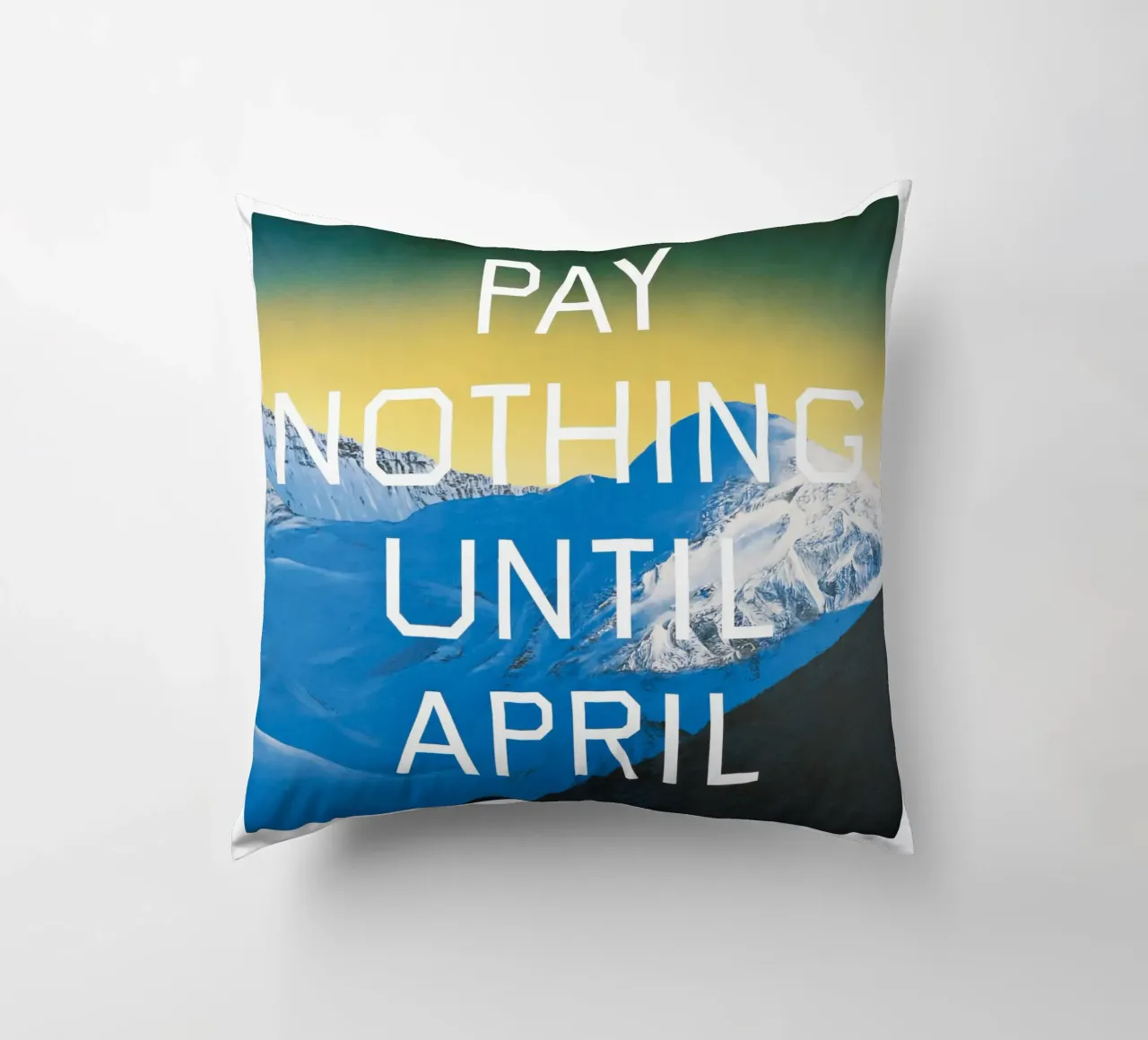 Ed Ruscha Non pagare fino ad aprile cuscino da Marcobarshop