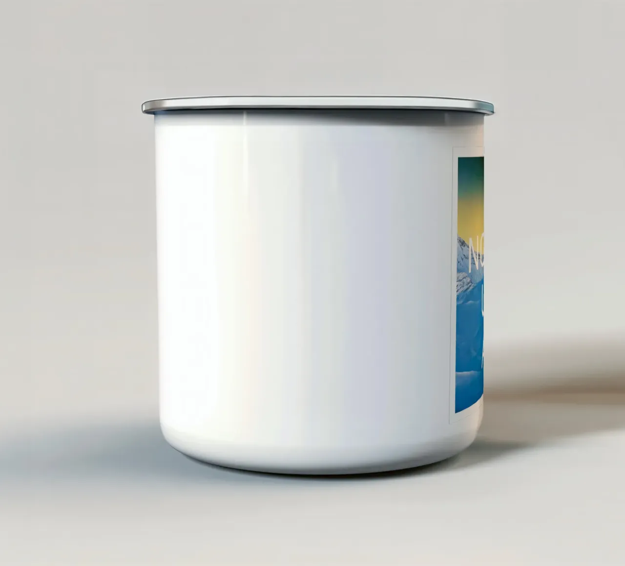 Ed Ruscha Non pagare fino ad aprile tazza in smalto da Marcobarshop